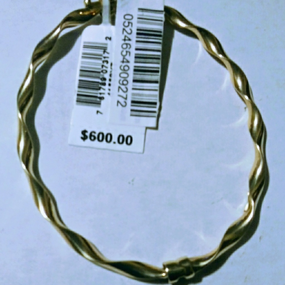 7" genuine 10kt gold bangle